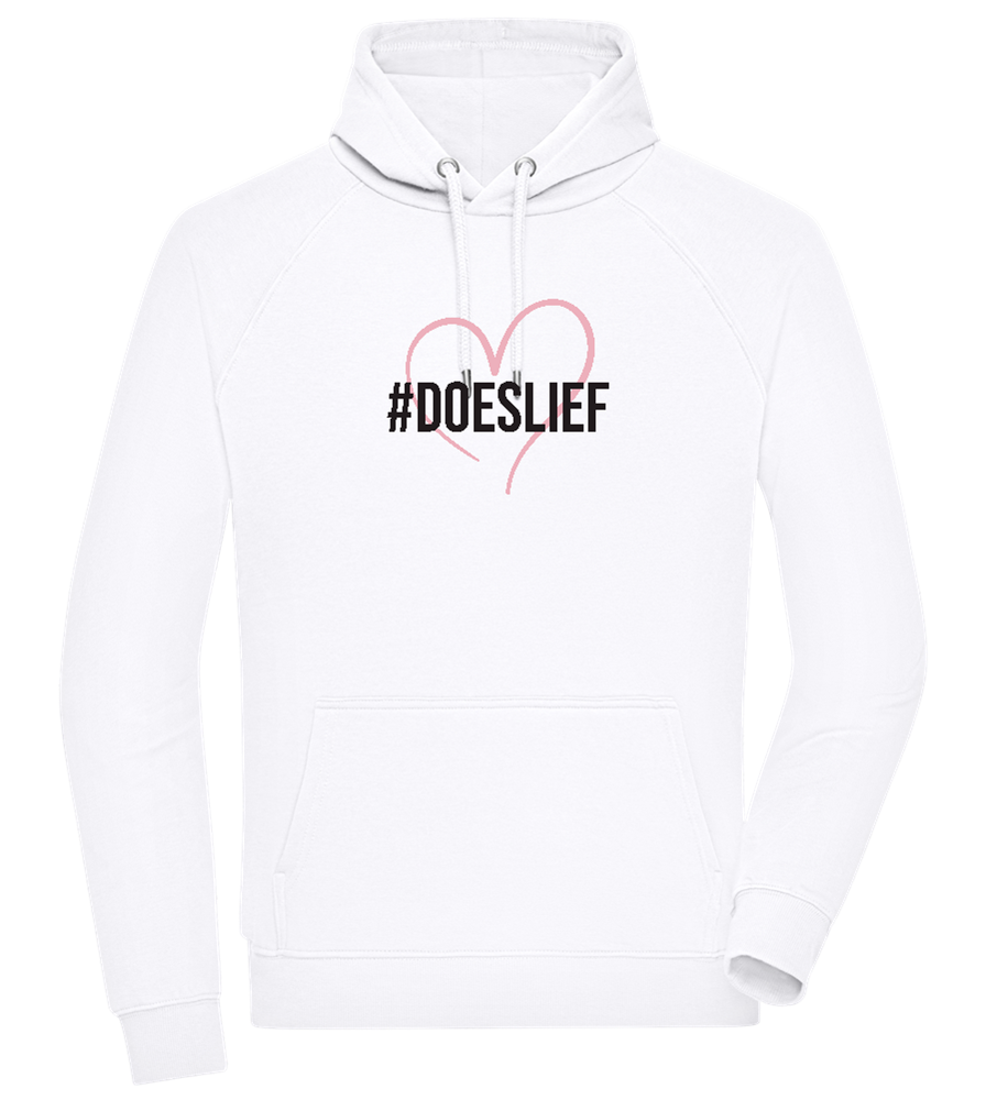 Doeslief Hartje Design - Comfort unisex hoodie_WHITE_front