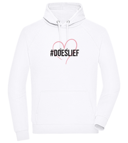 Doeslief Hartje Design - Comfort unisex hoodie_WHITE_front