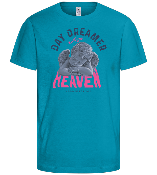 Day Dreamer Design - Comfort kids fitted t-shirt_TURQUOISE_front