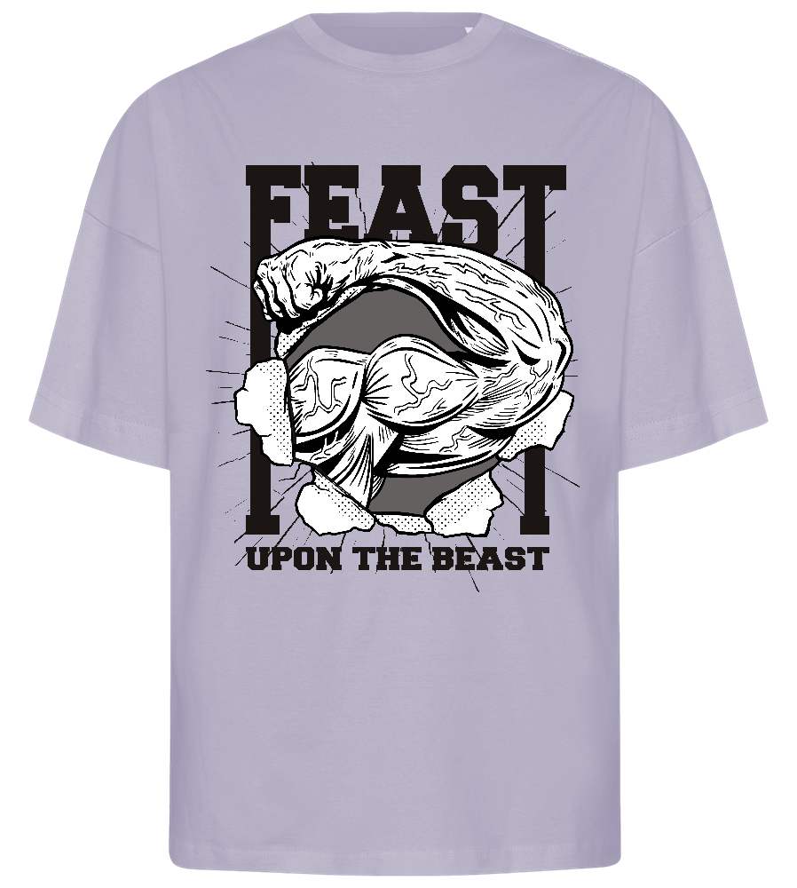 Feast upon the Beast Design - Premium men's oversized t-shirt_LILAK_front