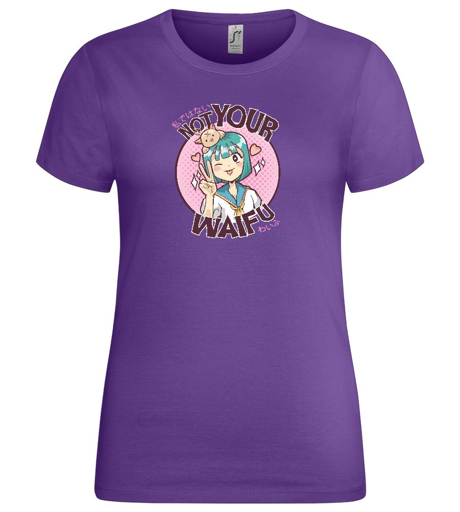 Not Your Waifu Design - Premium women's t-shirt_DARK PURPLE_front