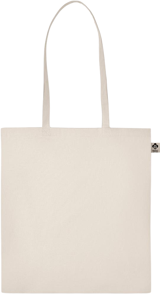 Essential ecru organic cotton tote bag_BEIGE_front