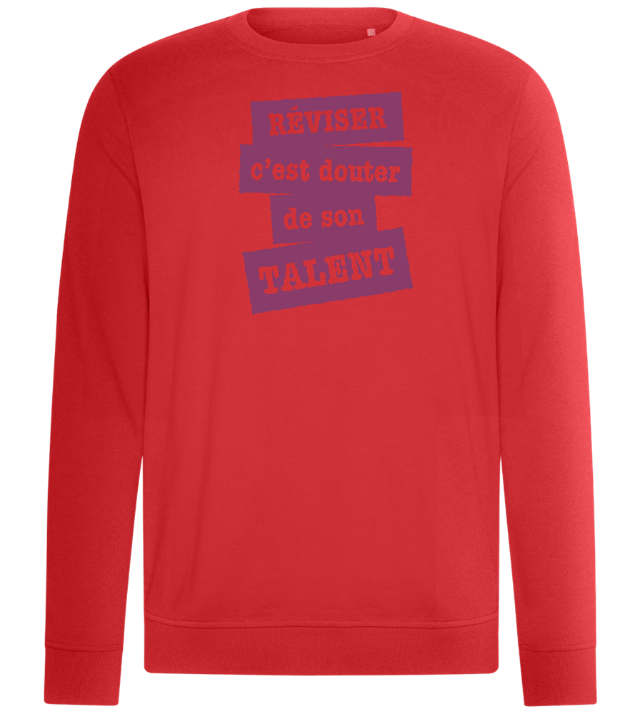 Réviser c'est Douter de Son Talent Design - Comfort unisex sweater_RED_front