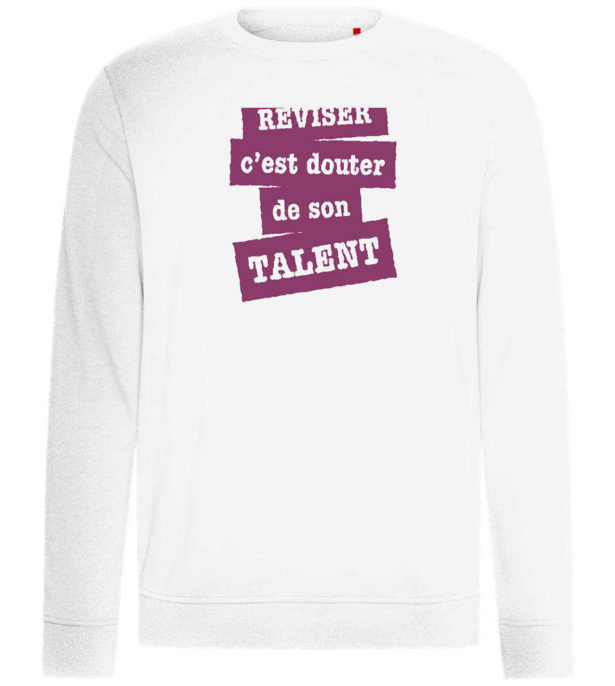 Réviser c'est Douter de Son Talent Design - Comfort unisex sweater_WHITE_front