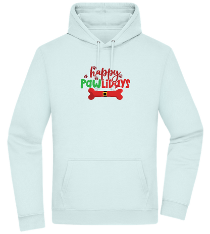 Happy Pawlidays Design - Premium Essential Unisex Hoodie_ARCTIC BLUE_front