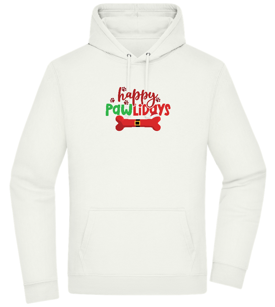 Happy Pawlidays Design - Premium Essential Unisex Hoodie_CREAMY GREEN_front