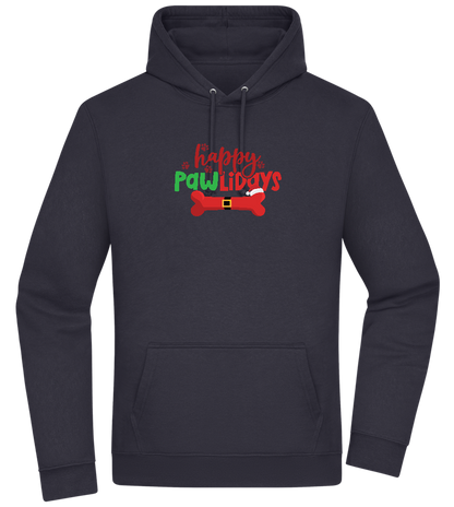 Happy Pawlidays Design - Premium Essential Unisex Hoodie_FRENCH NAVY_front