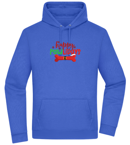 Happy Pawlidays Design - Premium Essential Unisex Hoodie_ROYAL_front