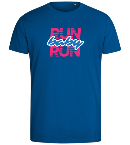 Run Baby Run Design - Comfort men's fitted t-shirt_ROYAL_front