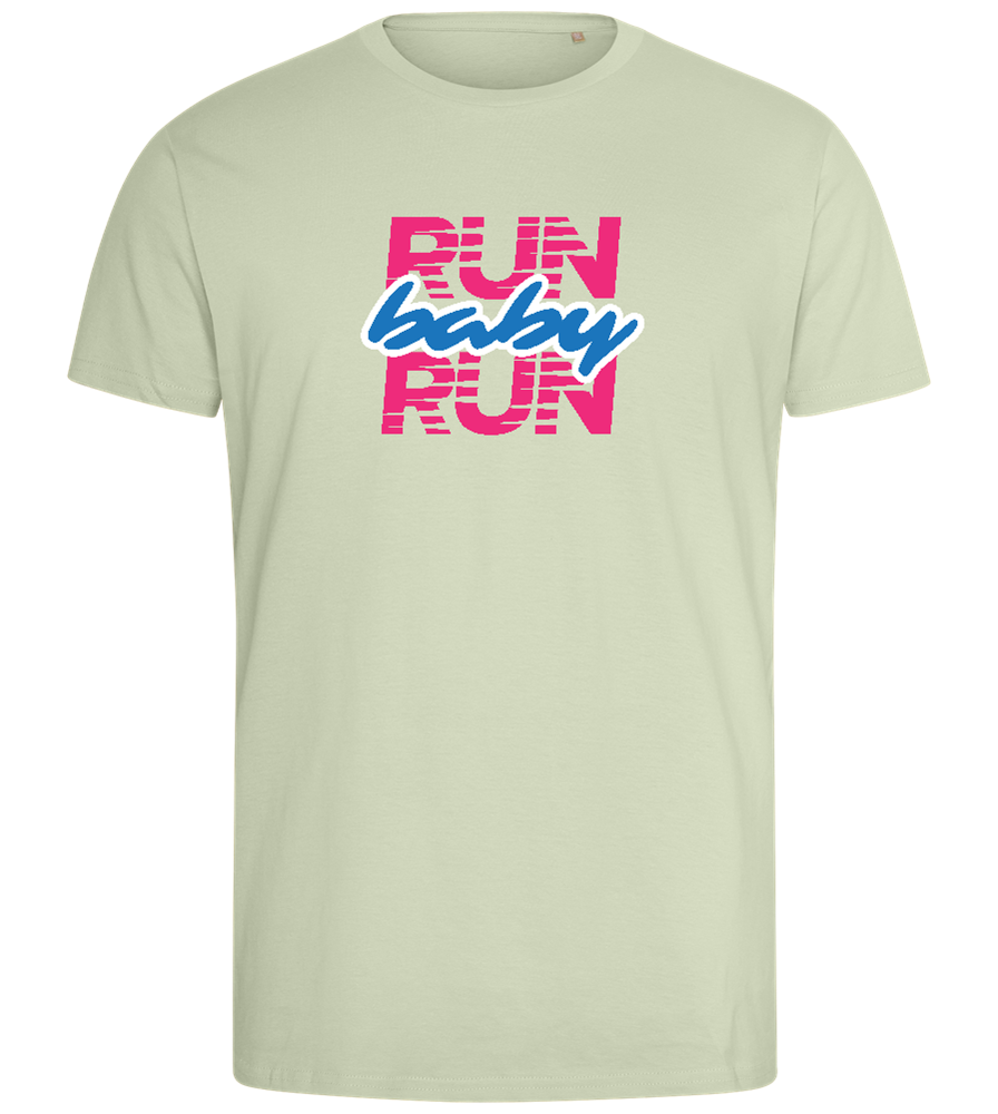 Run Baby Run Design - Comfort men's fitted t-shirt_SILESTONE_front