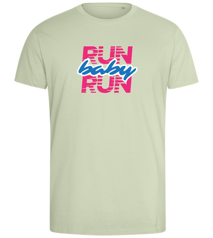 Run Baby Run Design - Comfort men's fitted t-shirt_SILESTONE_front