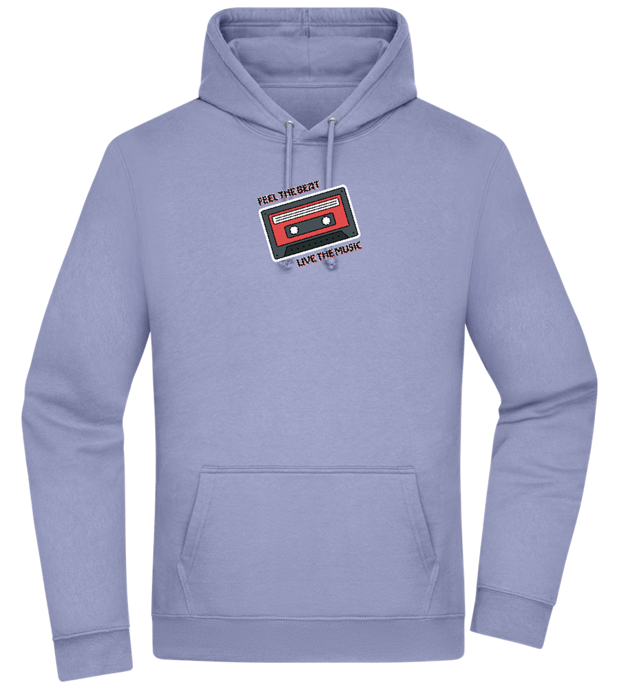 Feel the Beat Design - Premium Essential Unisex Hoodie_BLUE_front