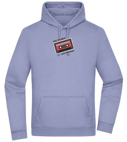 Feel the Beat Design - Premium Essential Unisex Hoodie_BLUE_front