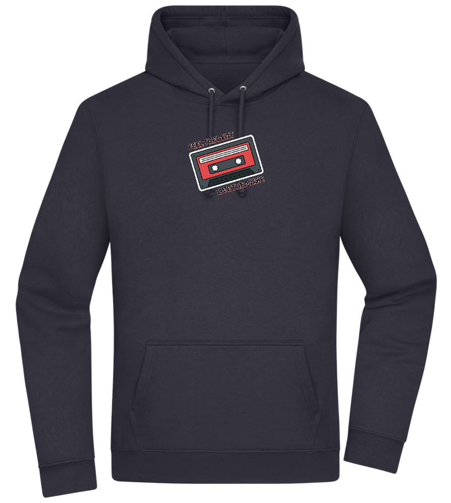 Feel the Beat Design - Premium Essential Unisex Hoodie_FRENCH NAVY_front