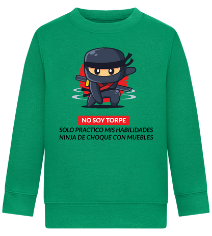 Ninja Design - Comfort Kids Sweater_MEADOW GREEN_front