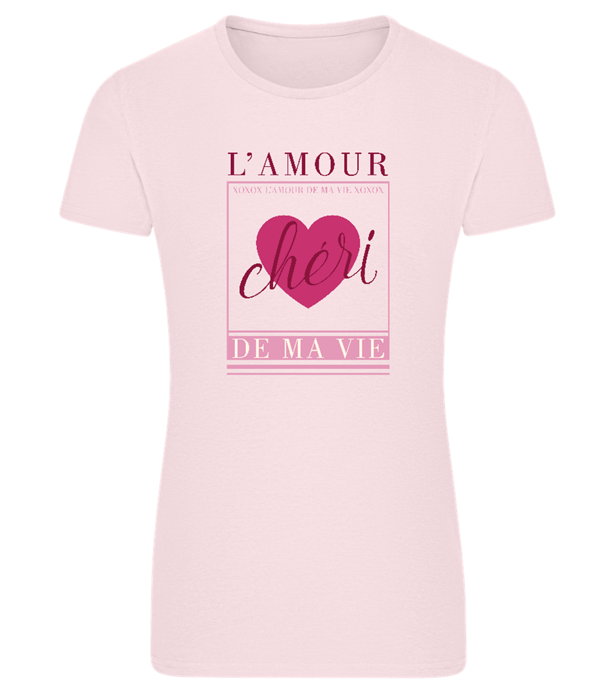 Chéri Design - Comfort women's fitted t-shirt_LIGHT PINK_front