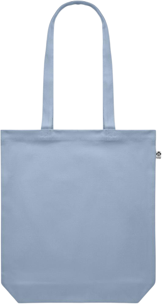 Premium colored organic canvas shopping bag_BABY BLUE_front