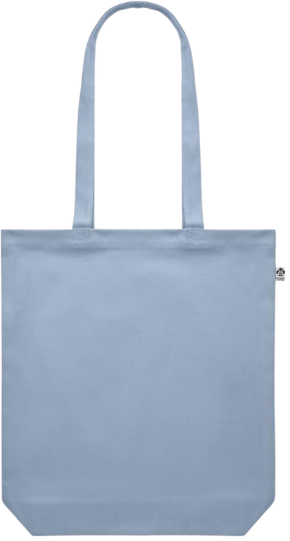 Premium colored organic canvas shopping bag_BABY BLUE_front