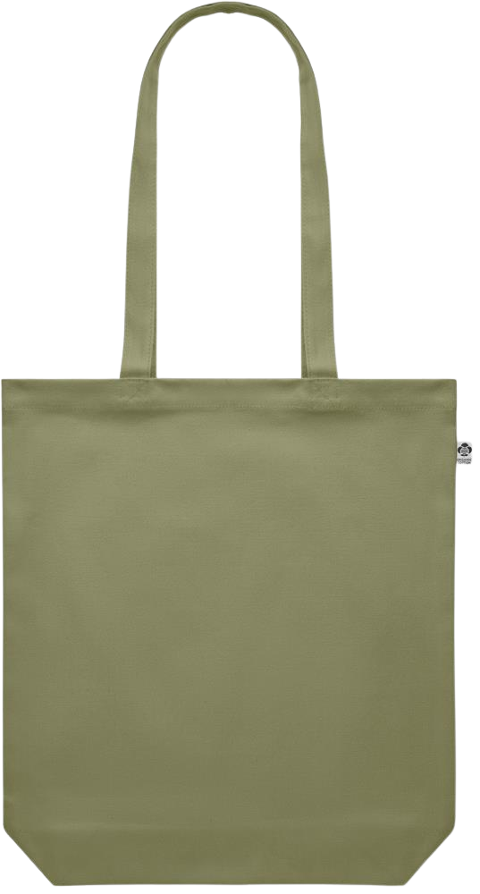 Premium colored organic canvas shopping bag_GREEN_front