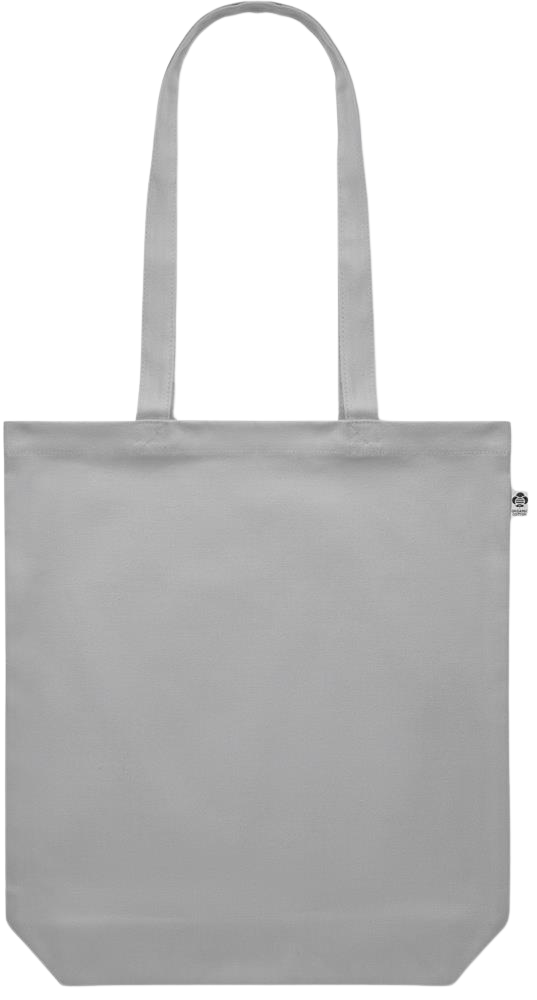 Premium colored organic canvas shopping bag_GREY_front