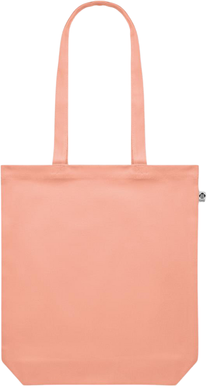 Premium colored organic canvas shopping bag_ORANGE_front