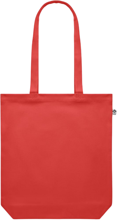 Premium colored organic canvas shopping bag_RED_front