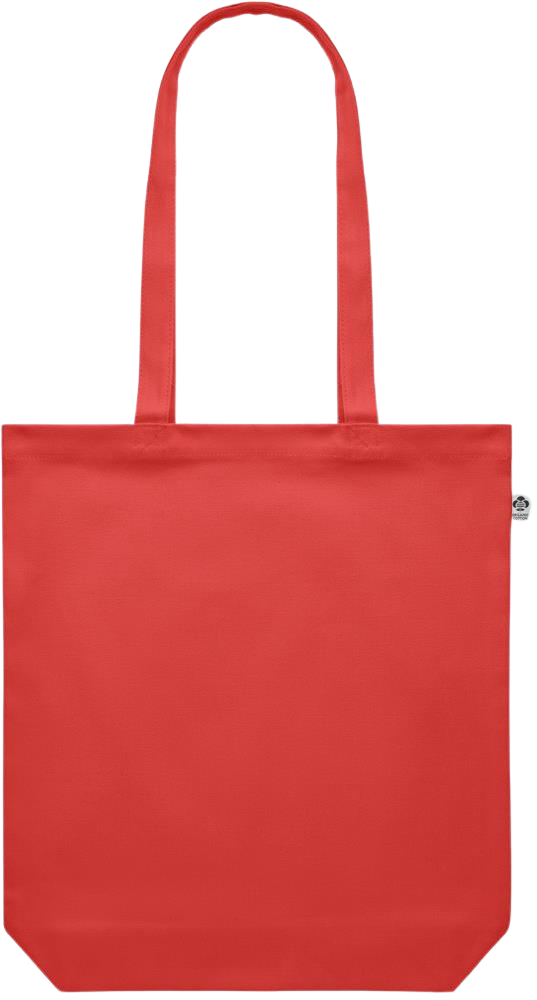 Premium colored organic canvas shopping bag_RED_front