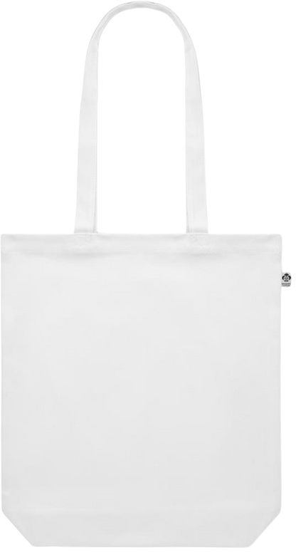 Premium colored organic canvas shopping bag_WHITE_front