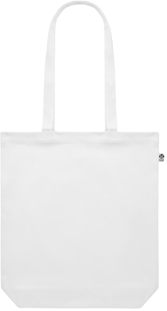 Premium colored organic canvas shopping bag_WHITE_front