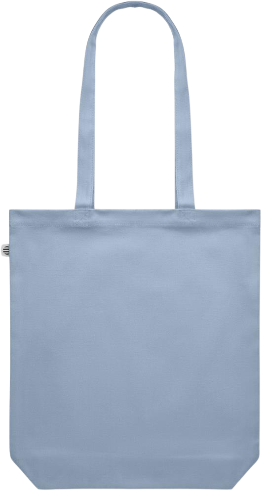 Premium colored organic canvas shopping bag_BABY BLUE_back