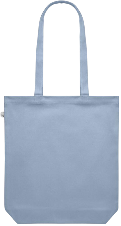 Premium colored organic canvas shopping bag_BABY BLUE_back