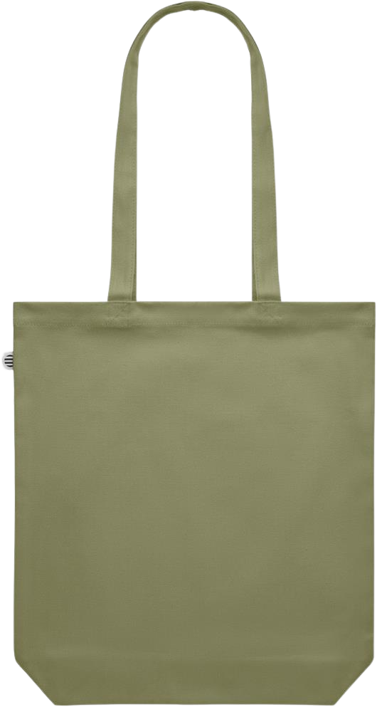 Premium colored organic canvas shopping bag_GREEN_back
