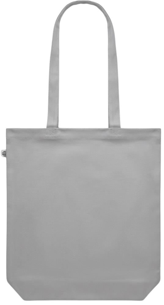 Premium colored organic canvas shopping bag_GREY_back