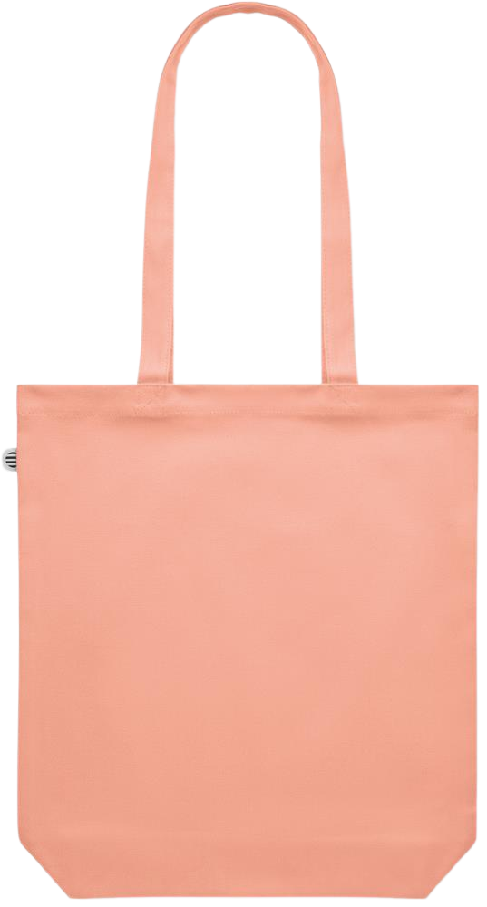 Premium colored organic canvas shopping bag_ORANGE_back