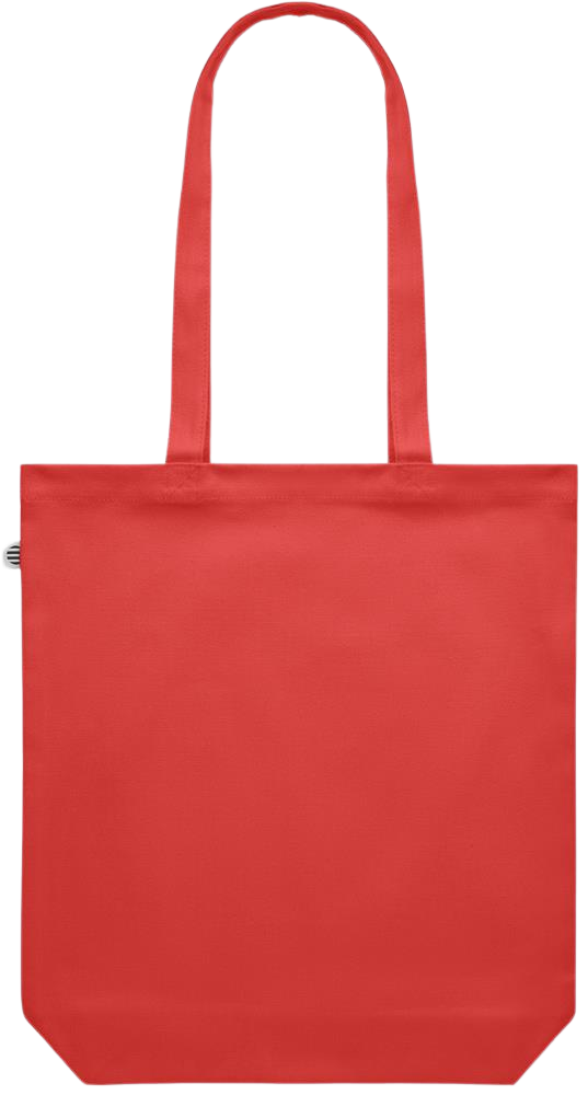 Premium colored organic canvas shopping bag_RED_back