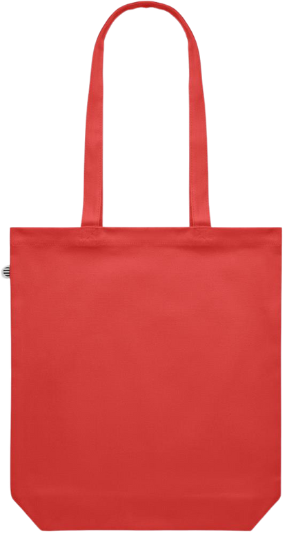 Premium colored organic canvas shopping bag_RED_back