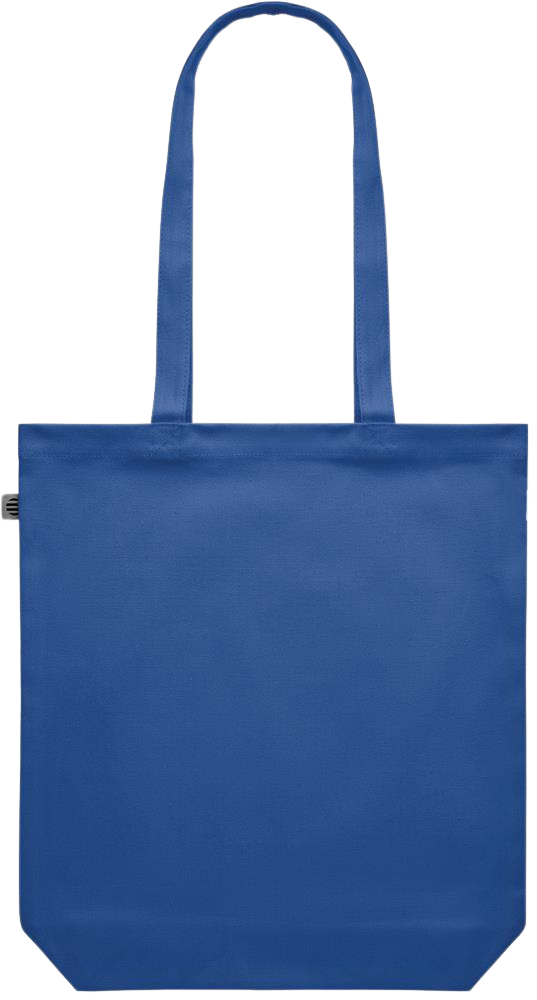 Premium colored organic canvas shopping bag_ROYAL BLUE_back