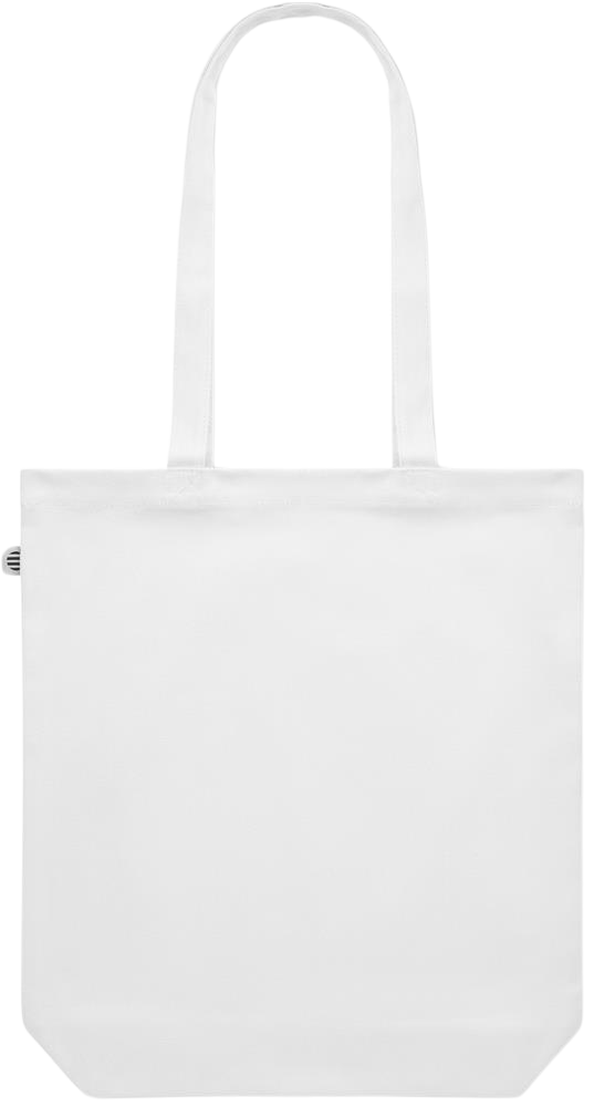 Premium colored organic canvas shopping bag_WHITE_back