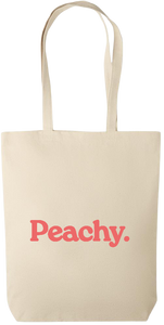 Peachy Design - Premium canvas cotton tote bag