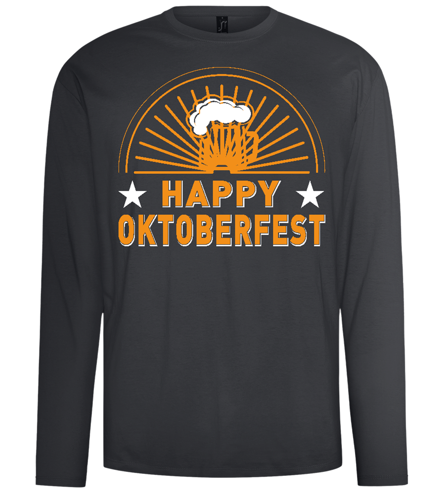 Happy Oktoberfest Design - Comfort men's long sleeve t-shirt_DARK GRAY_front