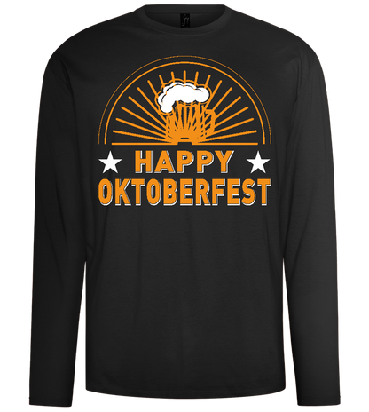 Happy Oktoberfest Design - Comfort men's long sleeve t-shirt_DEEP BLACK_front