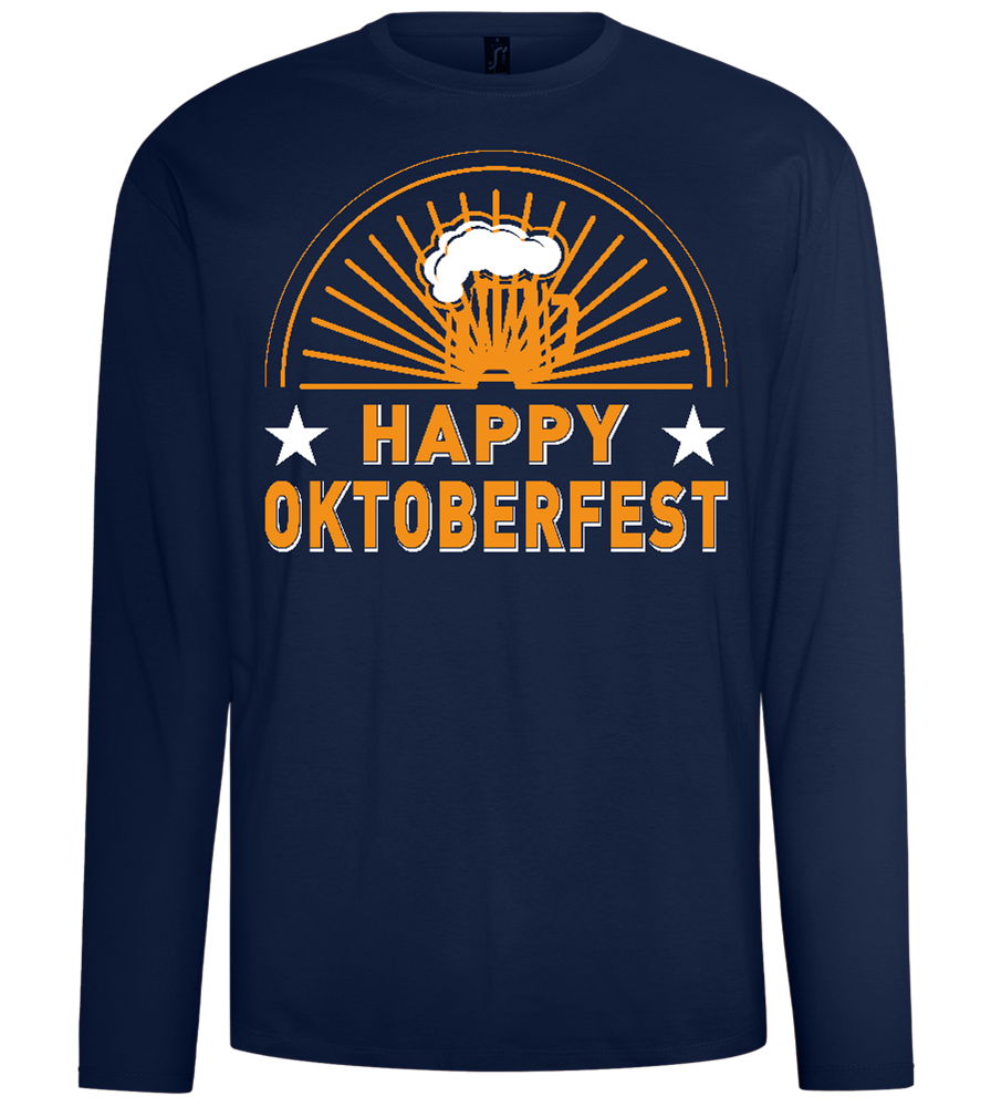 Happy Oktoberfest Design - Comfort men's long sleeve t-shirt_MARINE_front