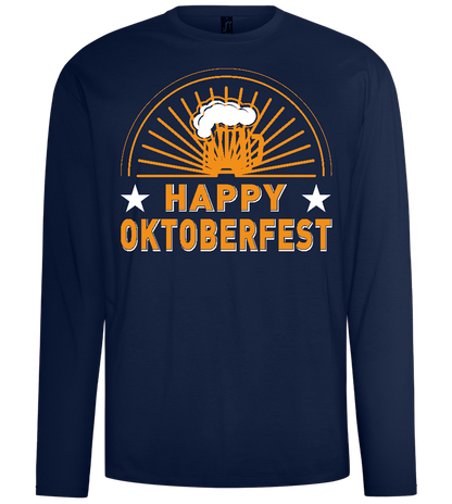 Happy Oktoberfest Design - Comfort men's long sleeve t-shirt_MARINE_front