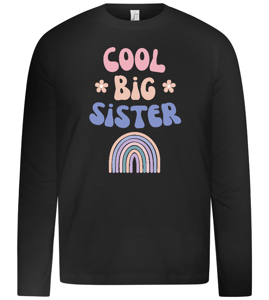 Cool Big Sister Design - Premium kids long sleeve t-shirt_DEEP BLACK_front