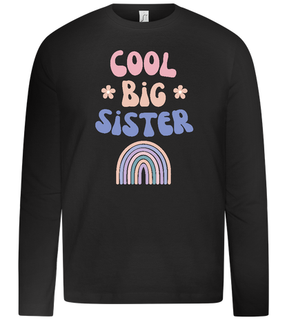 Cool Big Sister Design - Premium kids long sleeve t-shirt_DEEP BLACK_front