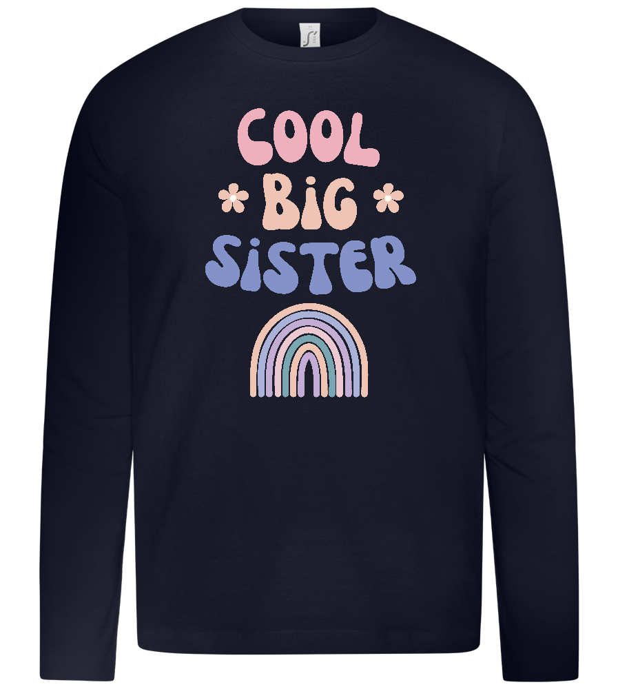 Cool Big Sister Design - Premium kids long sleeve t-shirt_FRENCH NAVY_front