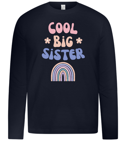 Cool Big Sister Design - Premium kids long sleeve t-shirt_FRENCH NAVY_front