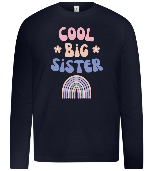 Cool Big Sister Design - Premium kids long sleeve t-shirt_FRENCH NAVY_front