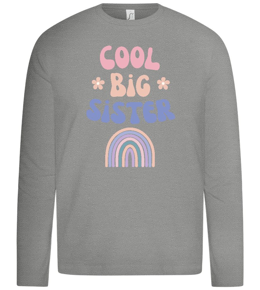 Cool Big Sister Design - Premium kids long sleeve t-shirt_ORION GREY_front