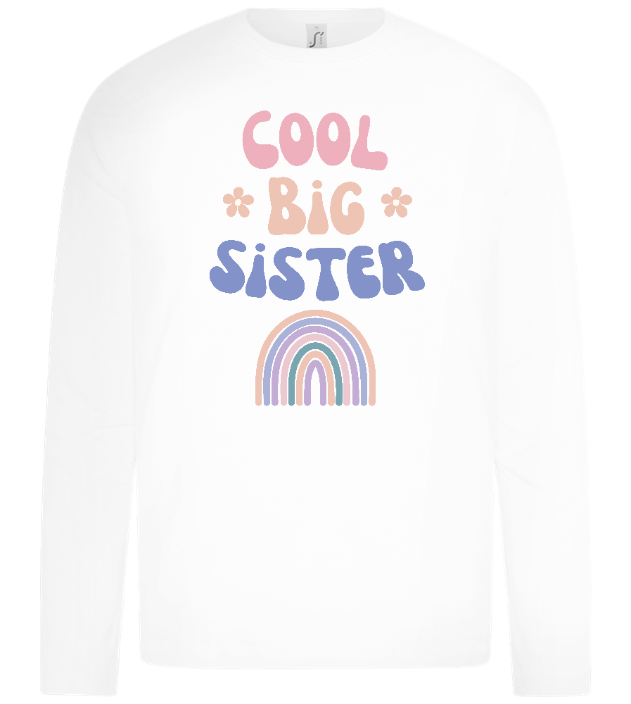 Cool Big Sister Design - Premium kids long sleeve t-shirt_WHITE_front